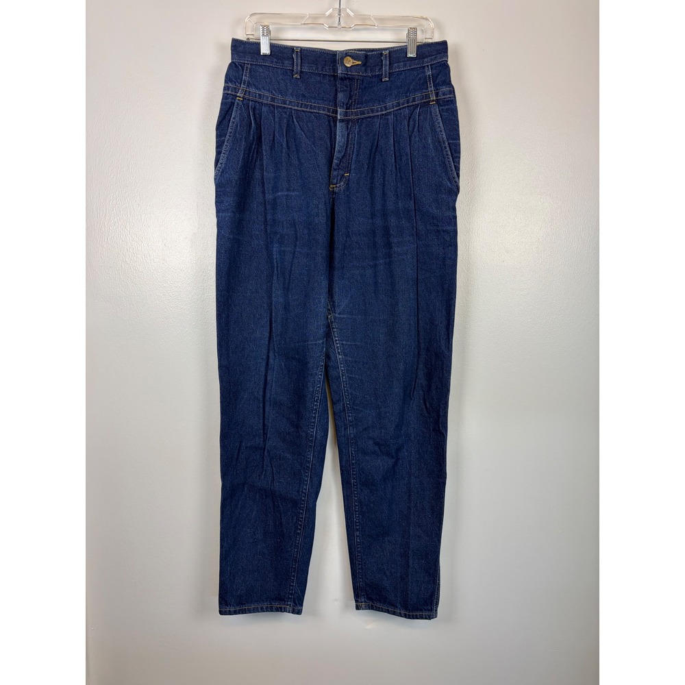 Vintage Lee Bareback Pleated Jeans High Rise 16 Long 31x31.5 Tapered Mom Relaxed
